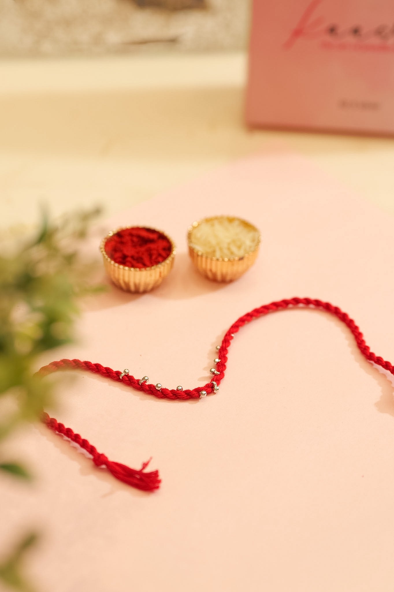 Silver Ghunghroo Thread Rakhi - Image 2
