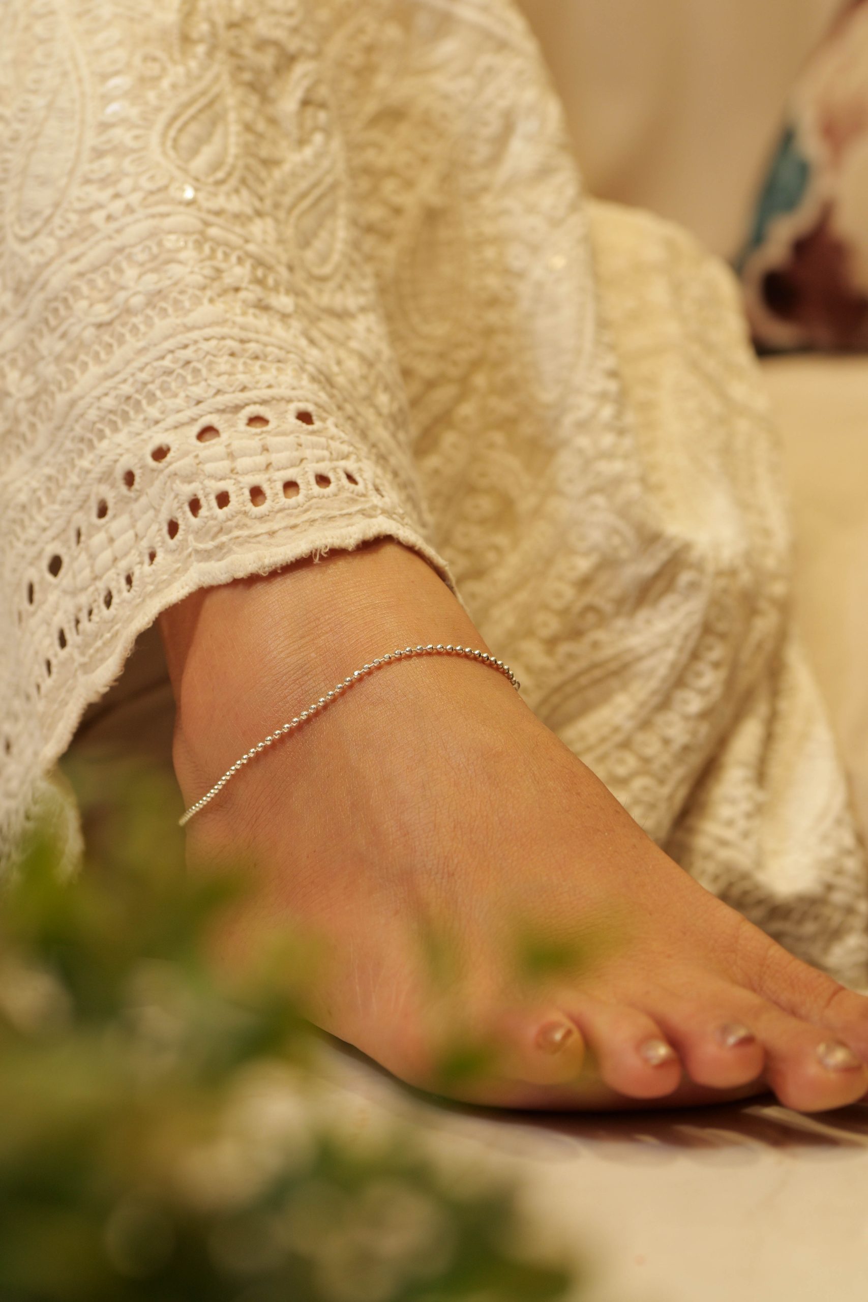 Anaya Minimal Beads Anklet - Image 4