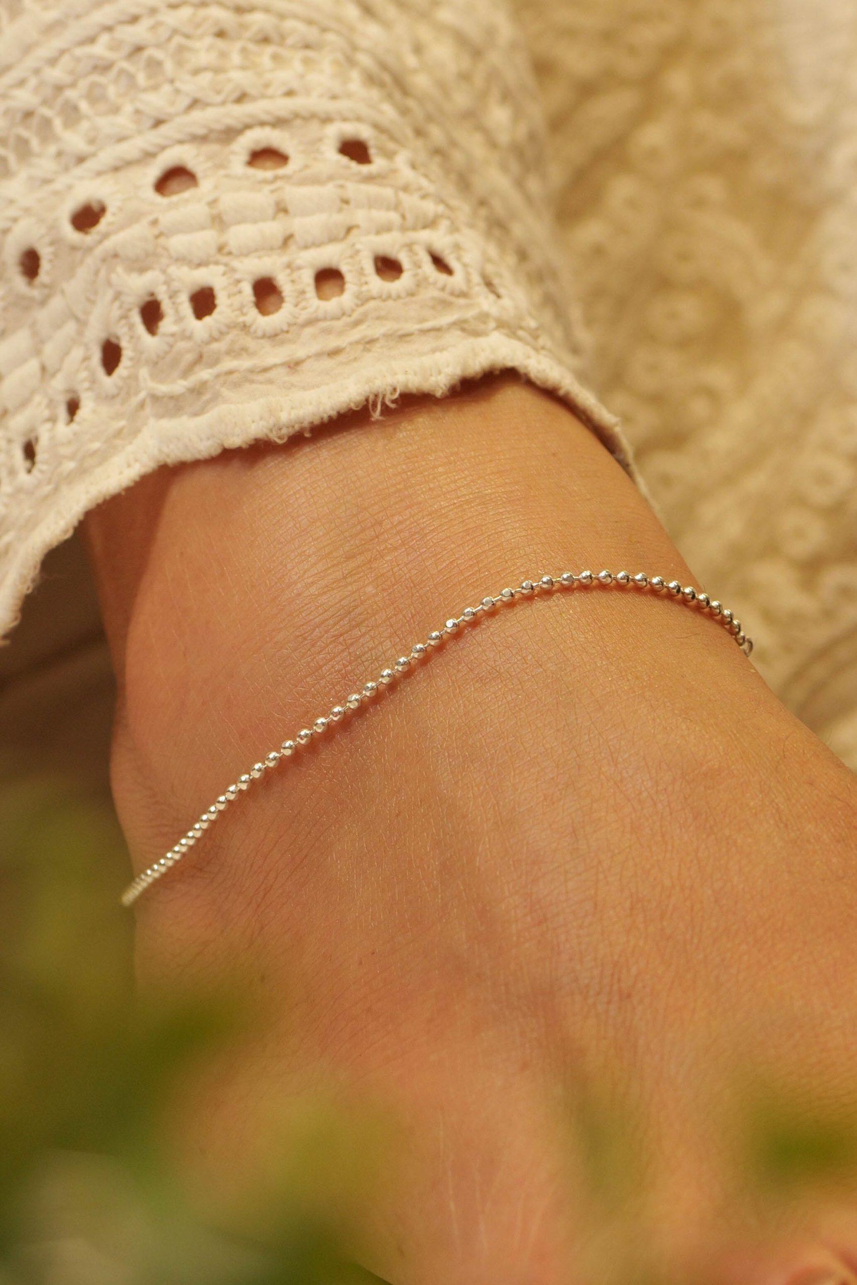Anaya Minimal Beads Anklet - Image 3