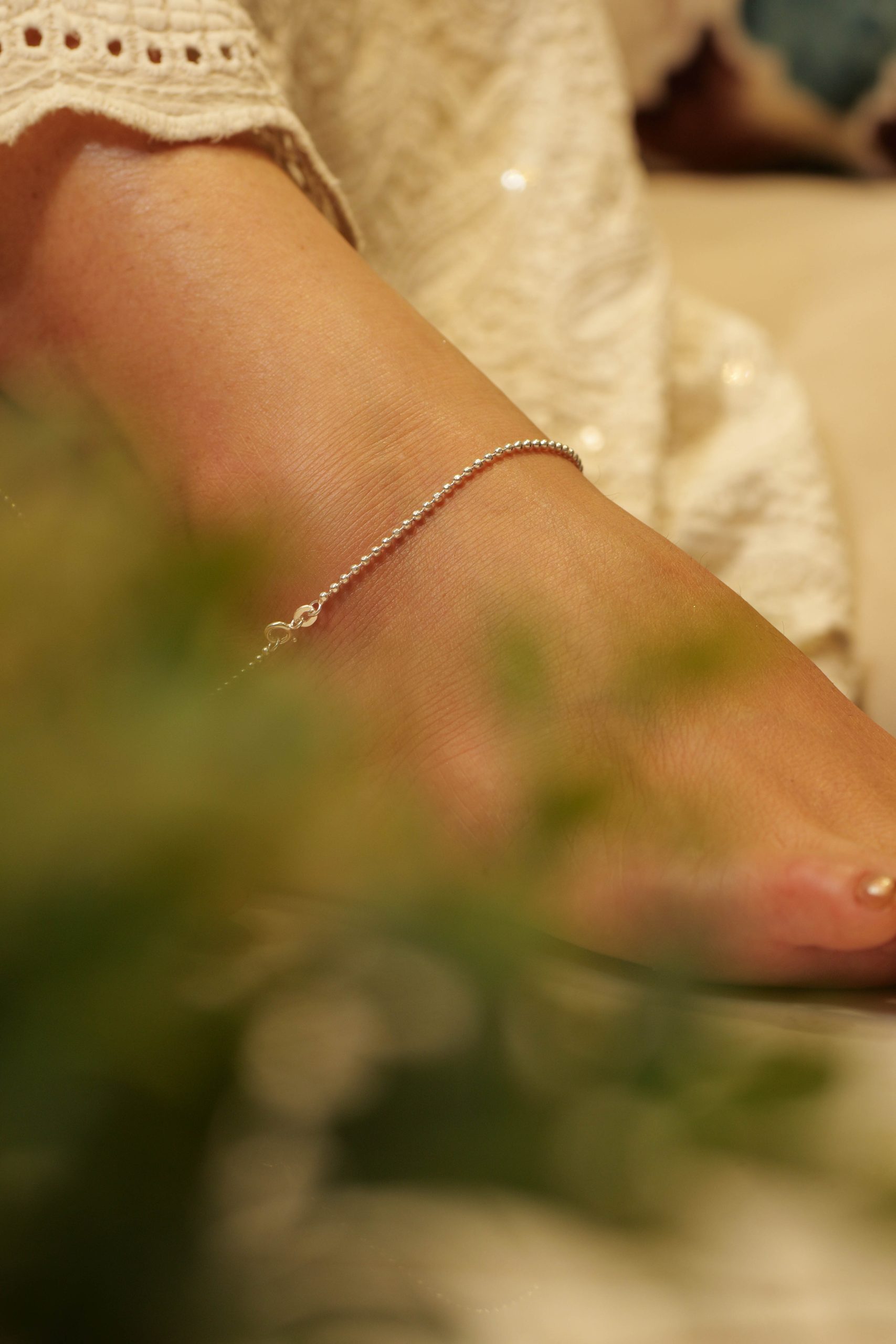 Anaya Minimal Beads Anklet - Image 2