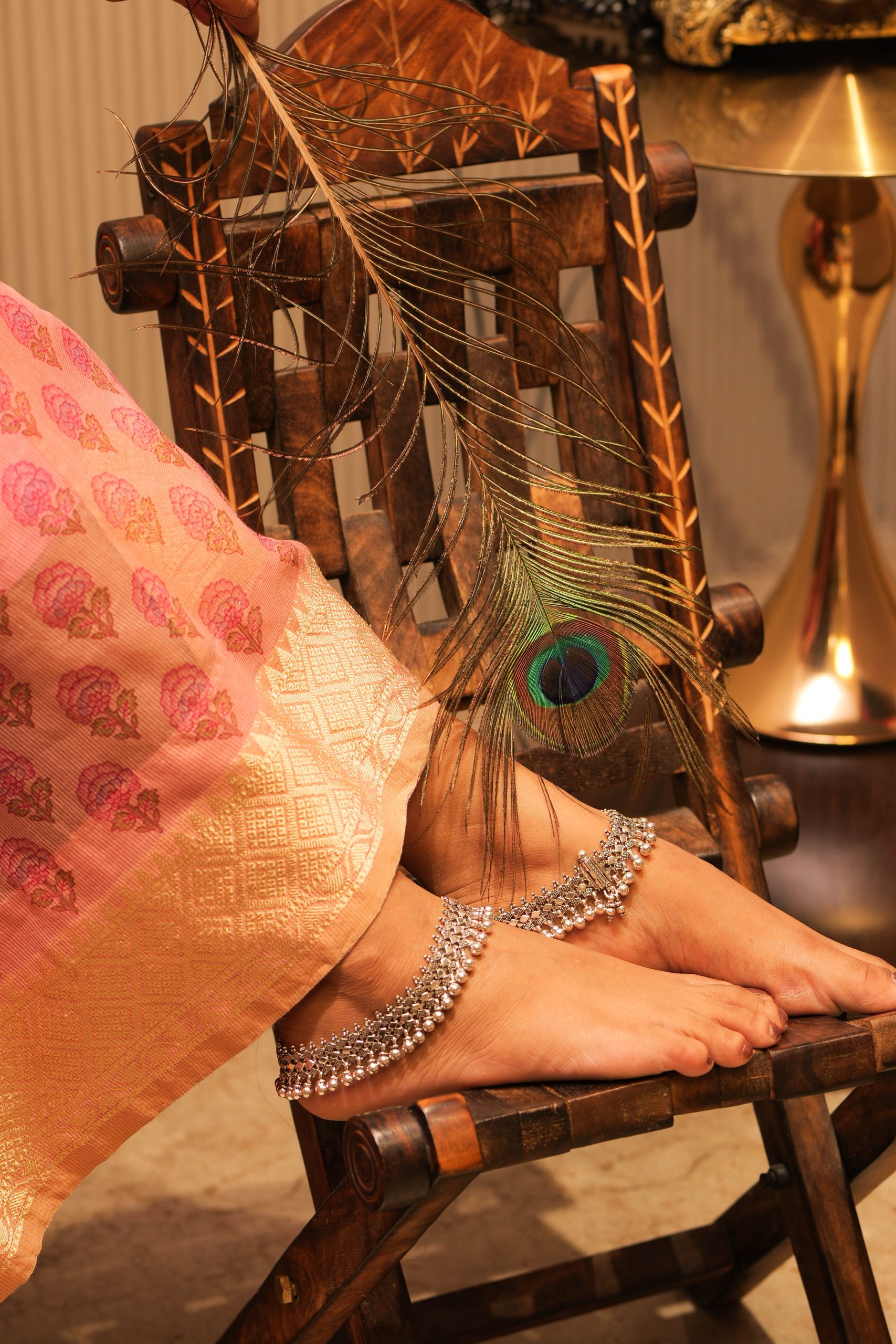 Anaya Timeless Ghungroo Sequence Anklet Pair - Image 3