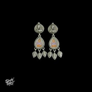 Hand Crafted Silver Ganesh Jee with Handpainted Glass