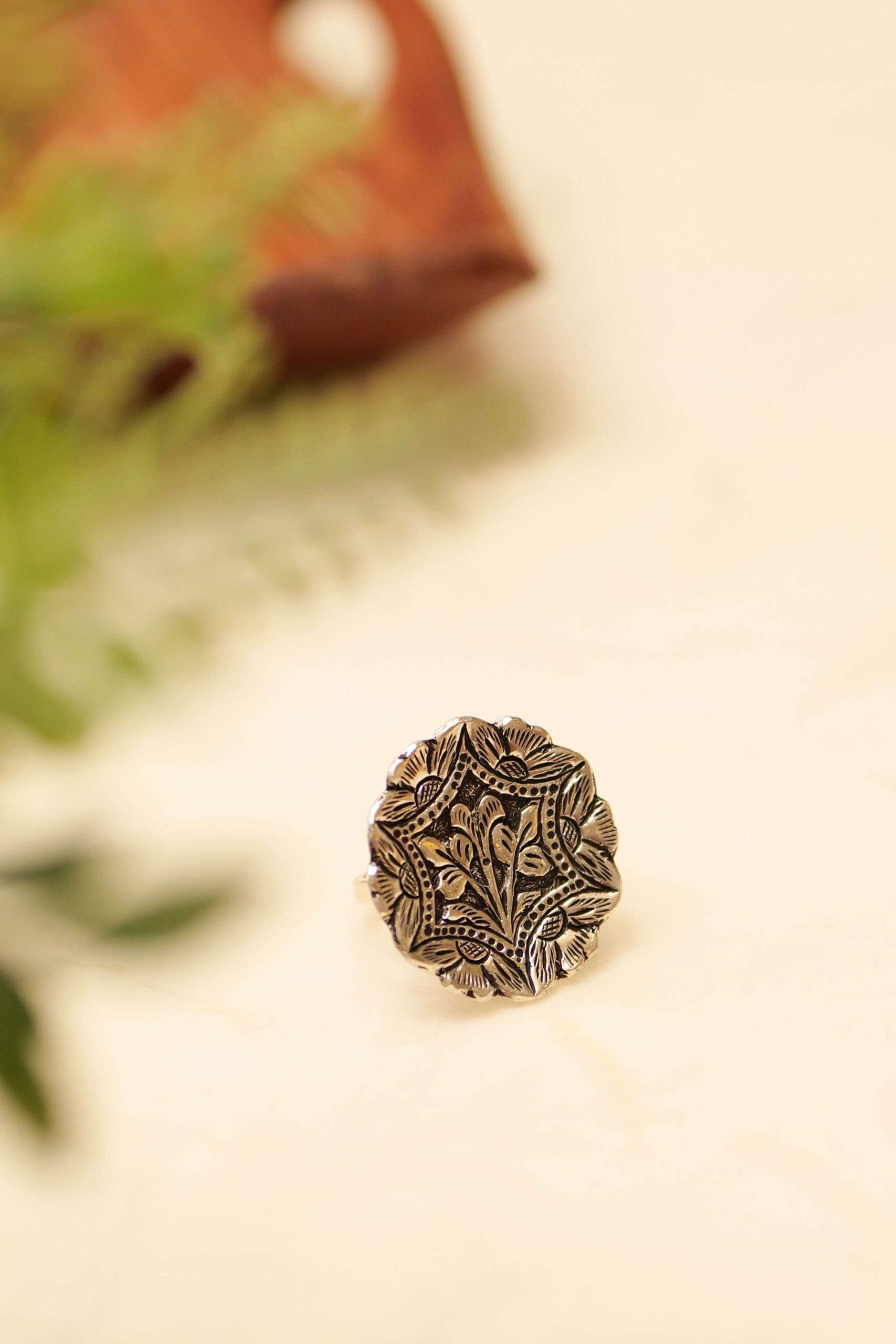 Anokhi Floral Chitai Statement Ring - Image 6