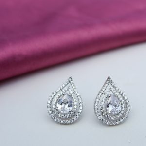Zara Crystal Teardrop Stud Earring