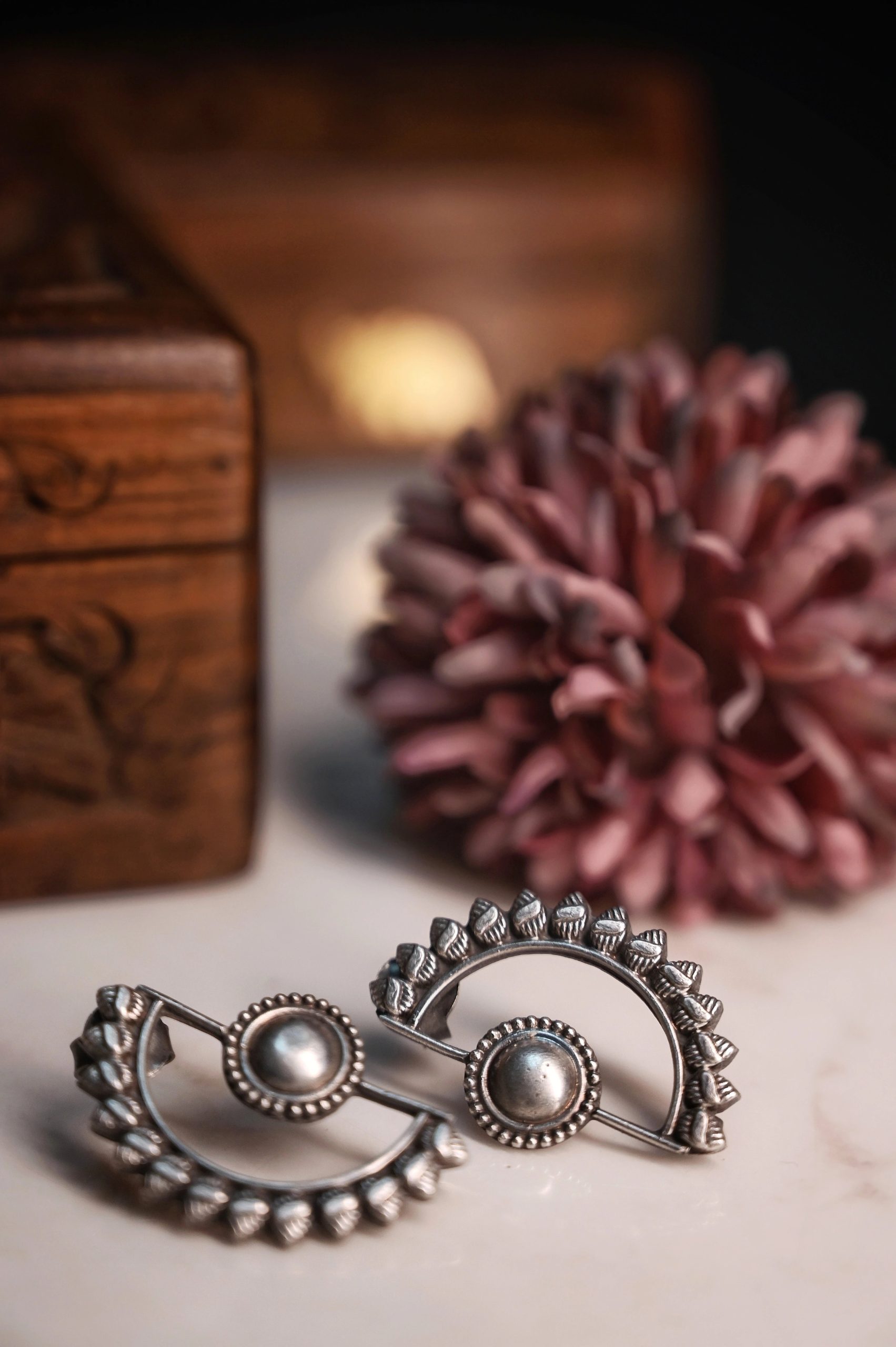 Anokhi Tribal Half-Moon Earrings - Image 4