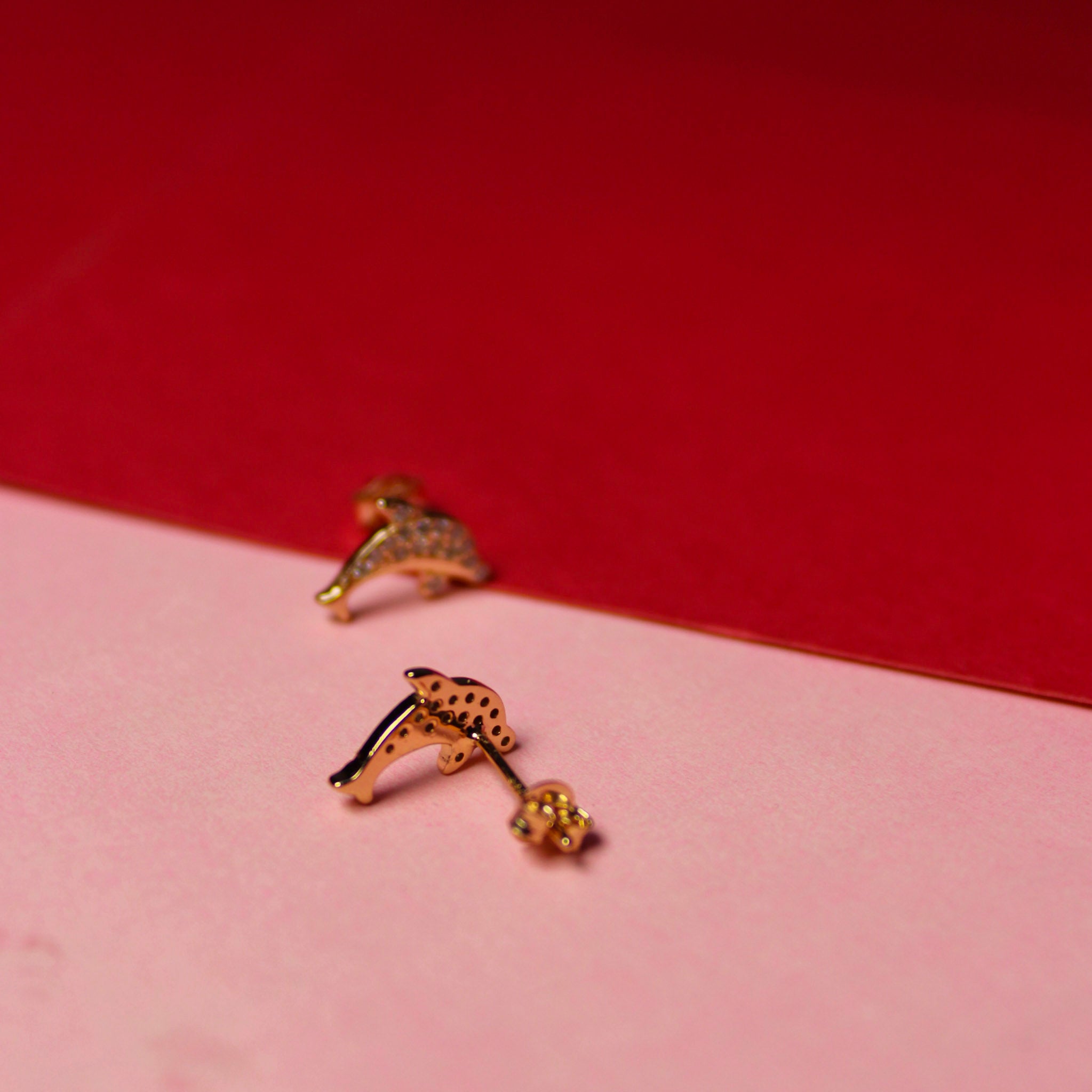 Rose Dolphin Studs - Image 3