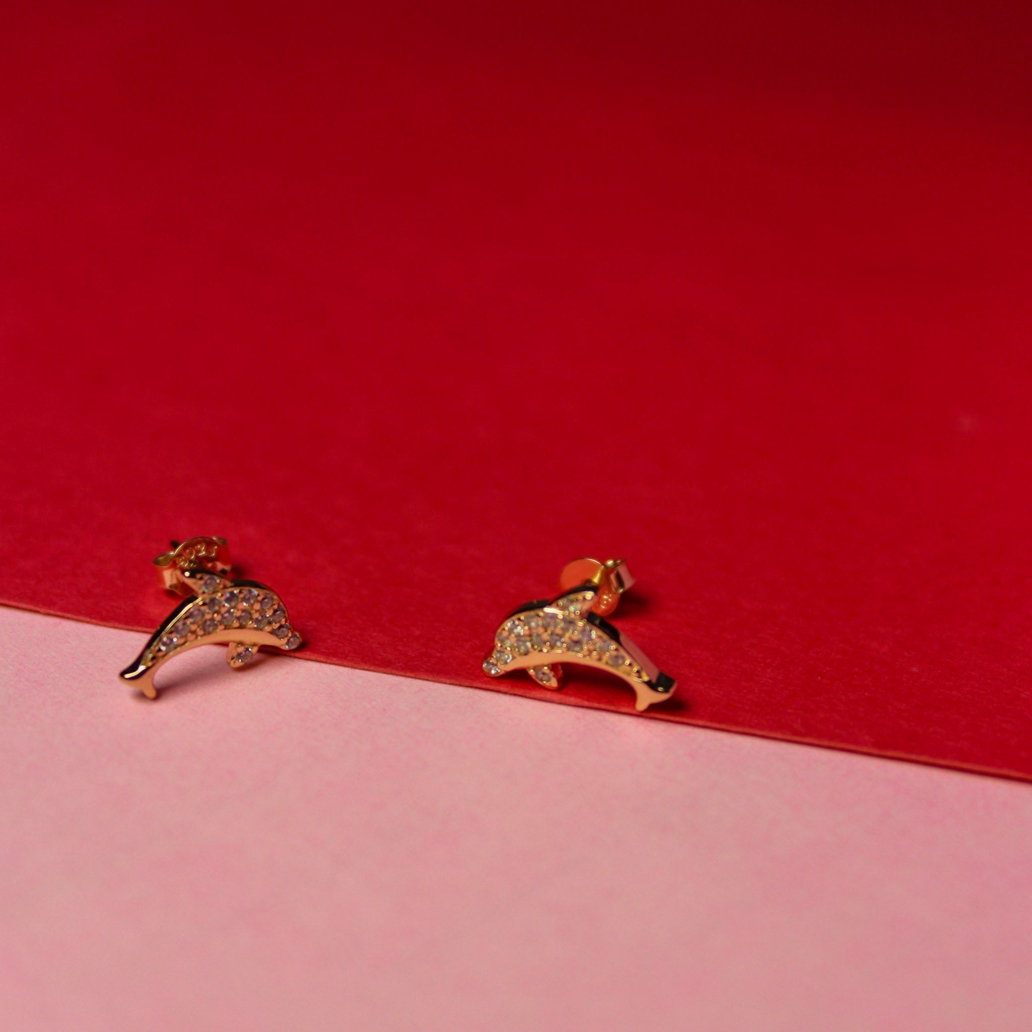 Rose Dolphin Studs - Image 2