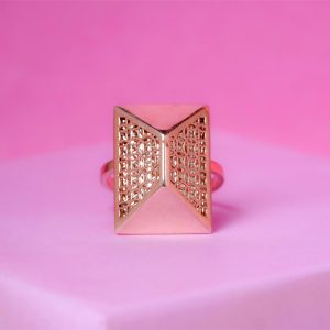 Rose Gold Geometric Ring