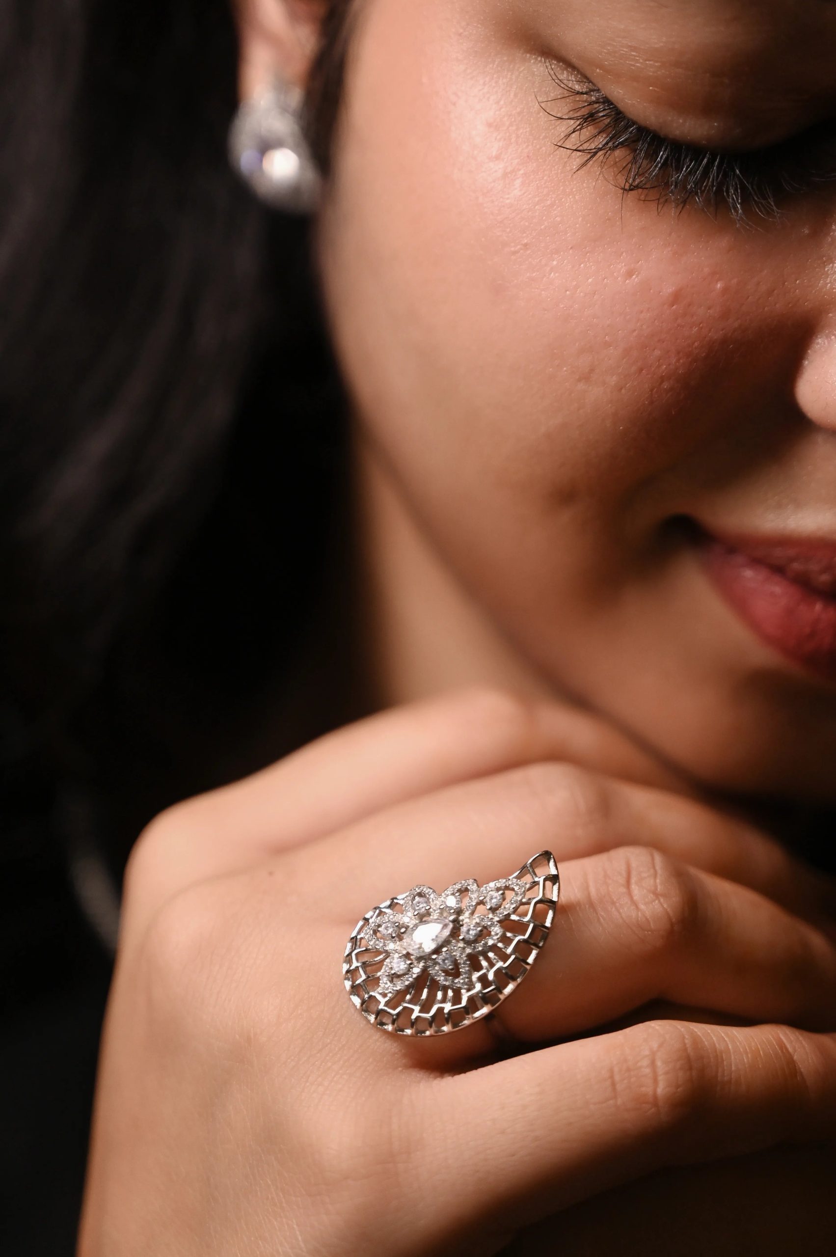 Twilight Flower Embrace Ring - Image 2