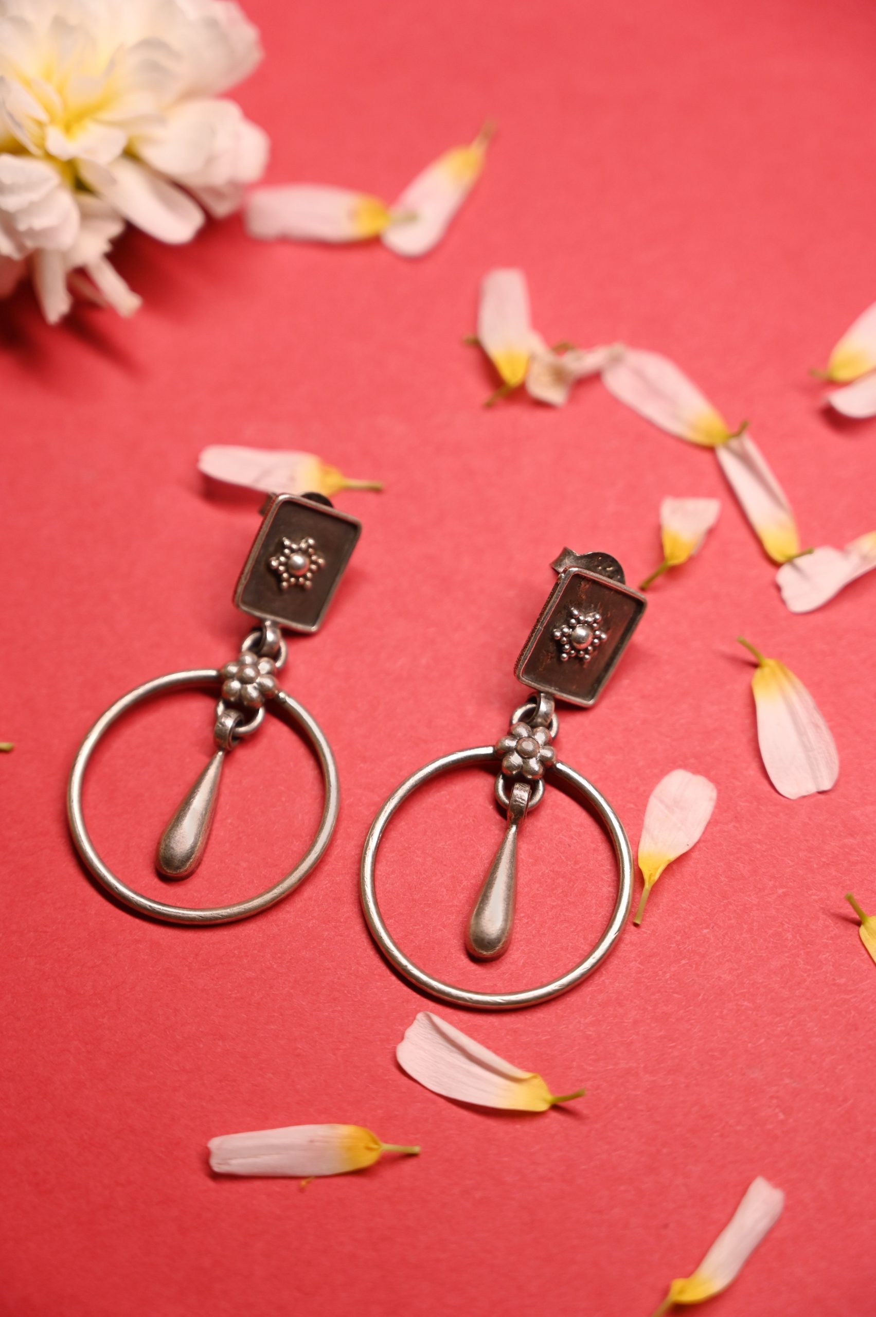 Anokhi Rectangular Teardrop Hoop Earrings - Image 3