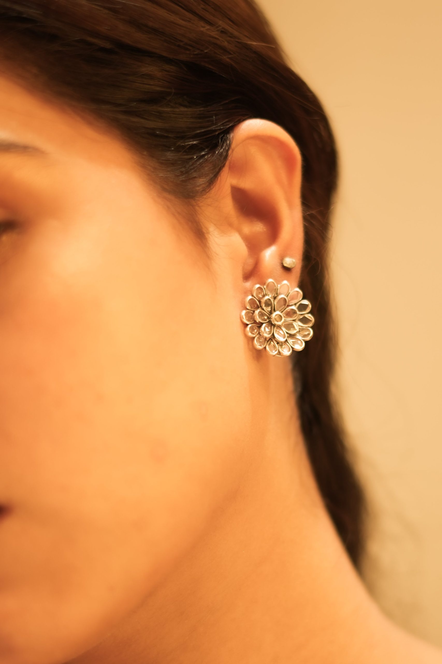 Lustre Flower Twinkling Stud Earrings - Image 3