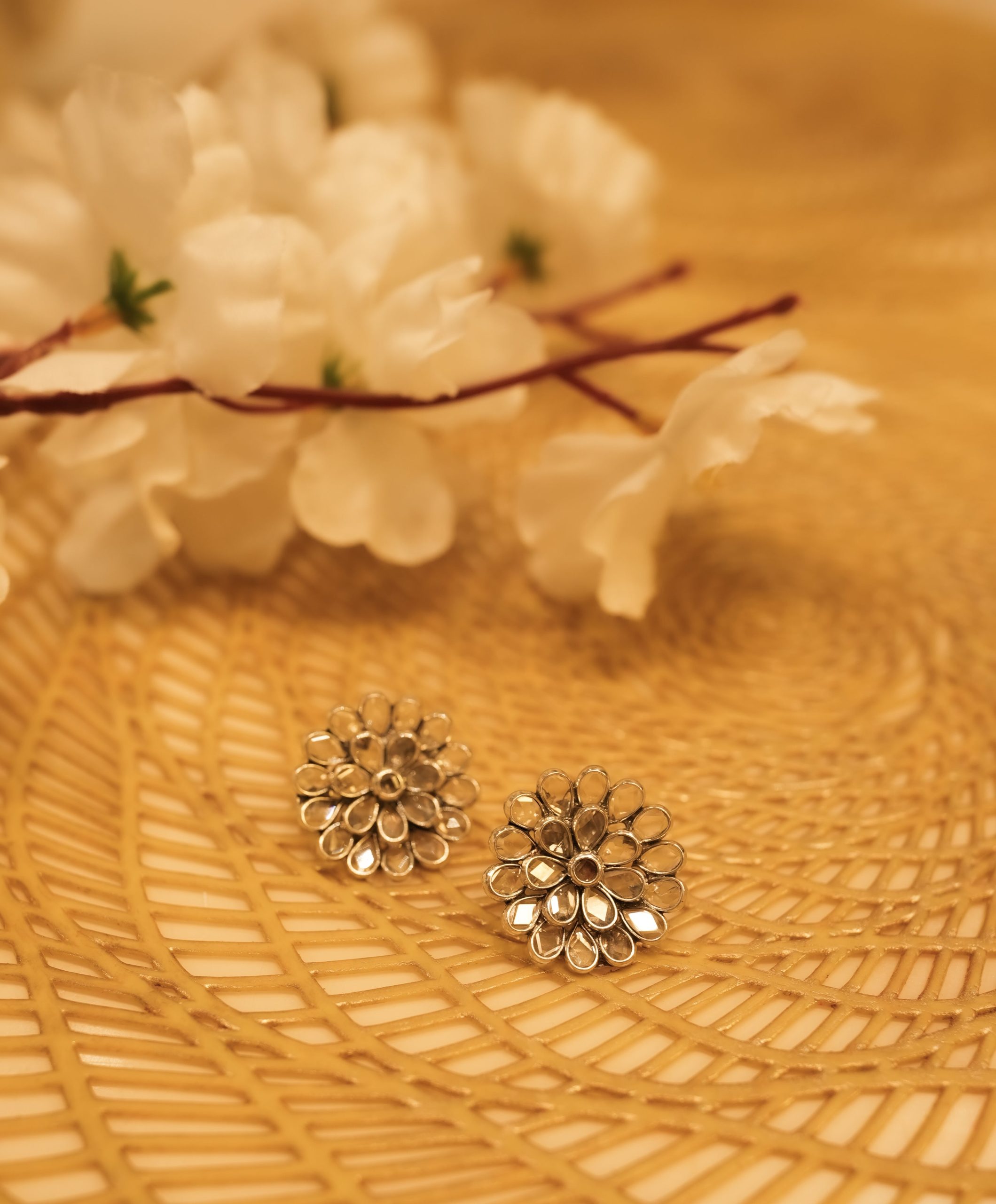 Lustre Flower Twinkling Stud Earrings - Image 5